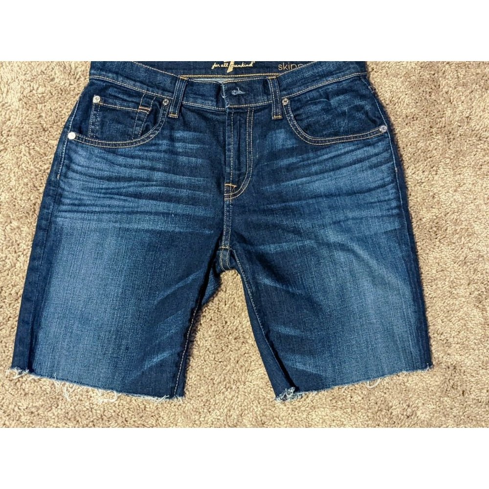 7 For All Mankind Dark the relaxed skinny women shorts Sz. 26